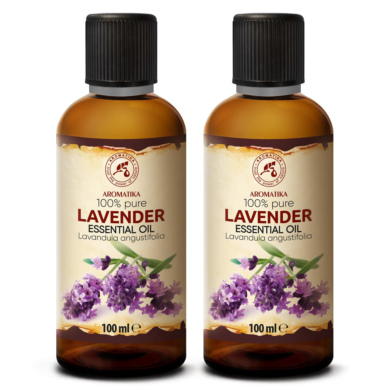 Huile Essentielle De Lavande 2x100 ml - Lavandula Angustifolia - pour Diffuseur et Lampe Aroma - le Savon et les Bougies - Parfums d'Intérieur - Arôme frais - Aromathérapie
