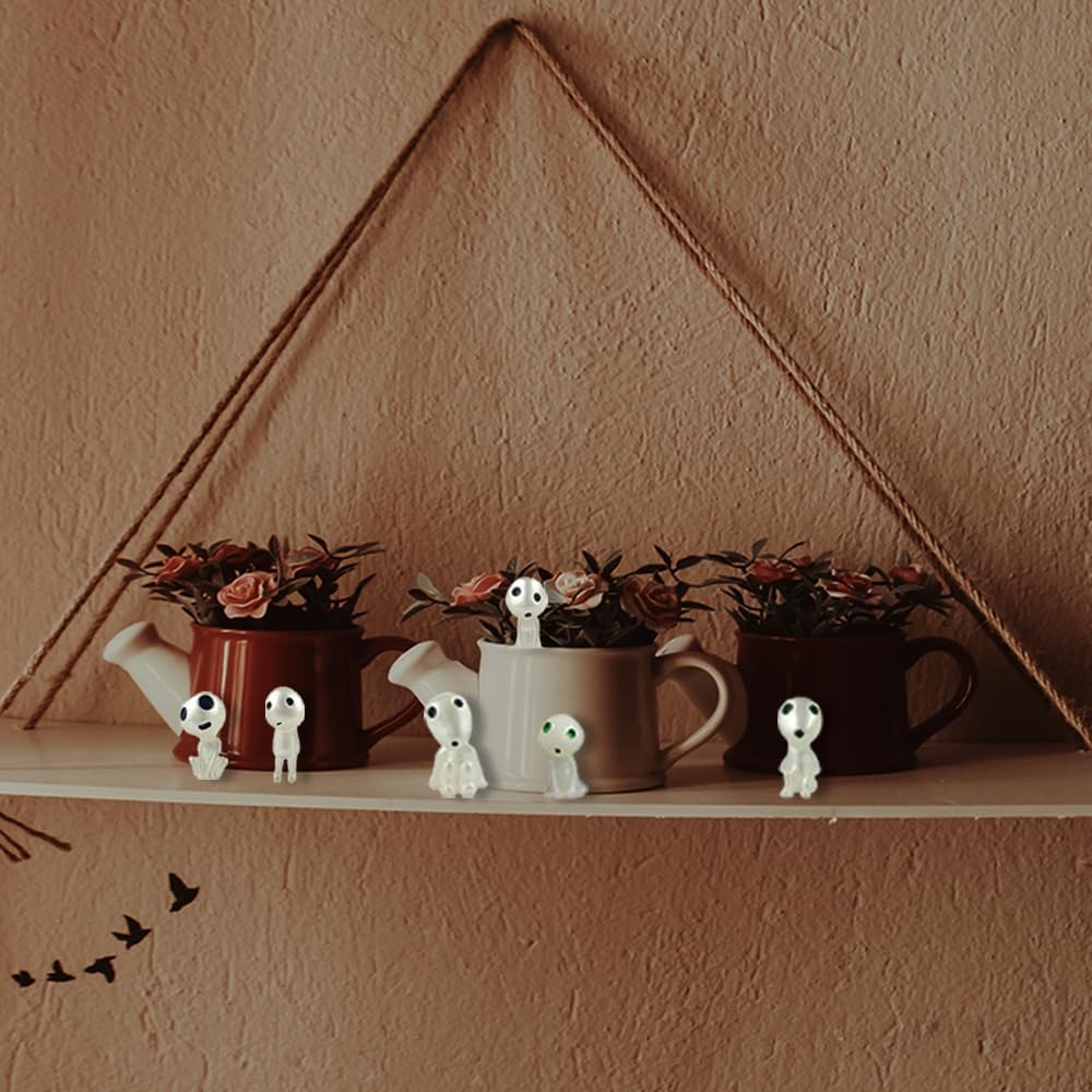 20Pcs Glow in Dark Statues Fairy Garden Accessories Outdoor Luminous Ghost Gnome Elves Miniature Decorations for Decor Plant Tree Patio Lawn Terrace Balcony Yard Micro Landscape Kit