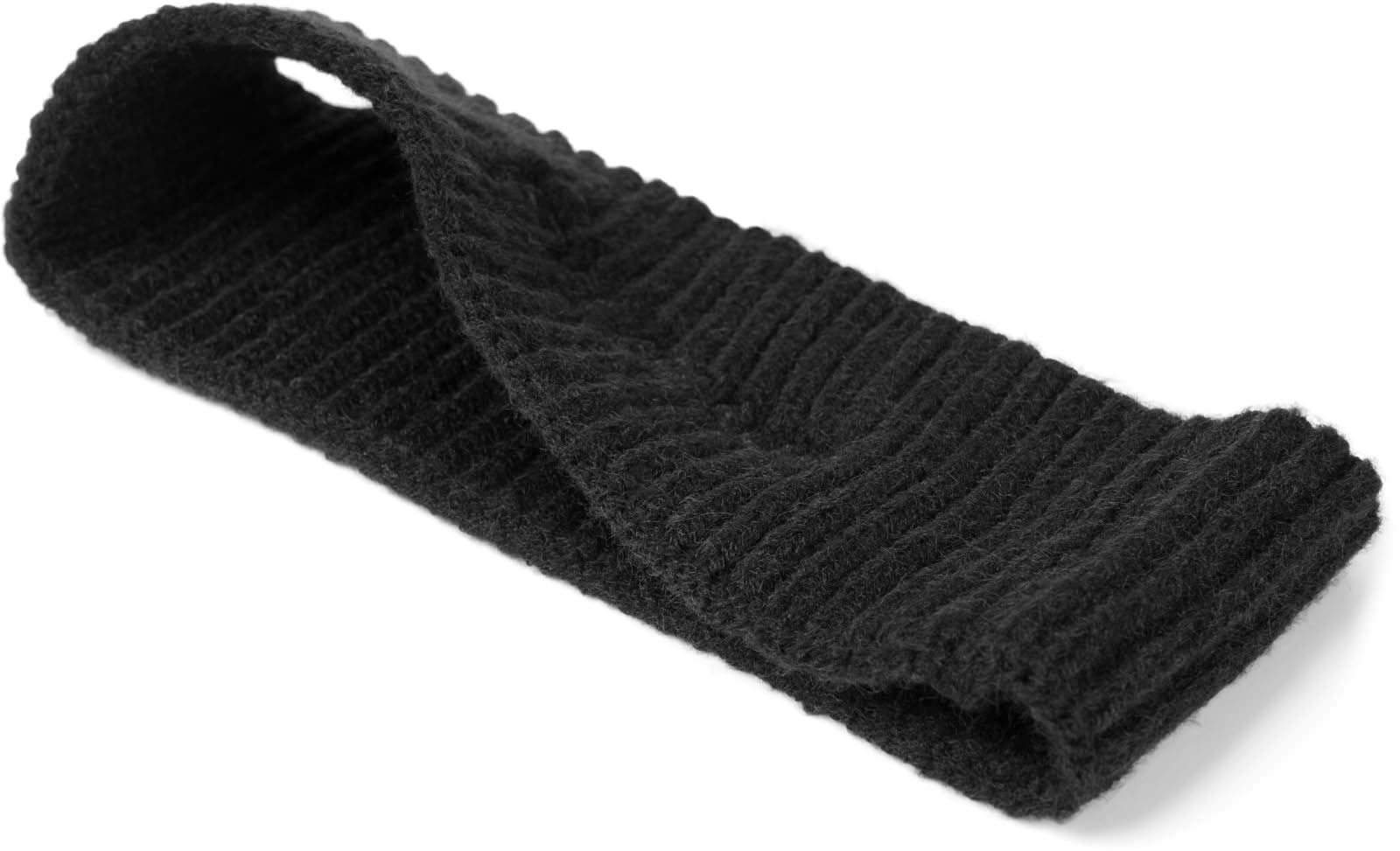 styleBREAKER Women's Knitted Headband with Ribbed Pattern, Logo Embroidery, Warm Winter Hairband, Headband 04026068, Colour:Black - Image 2