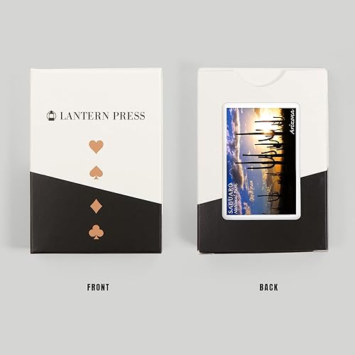 Miniatura 8 de Lantern Press Parque Nacional Saguaro, Arizona, amanecer, fotografía (52 cartas de juego, baraja de cartas de tamaño póker con comodines)