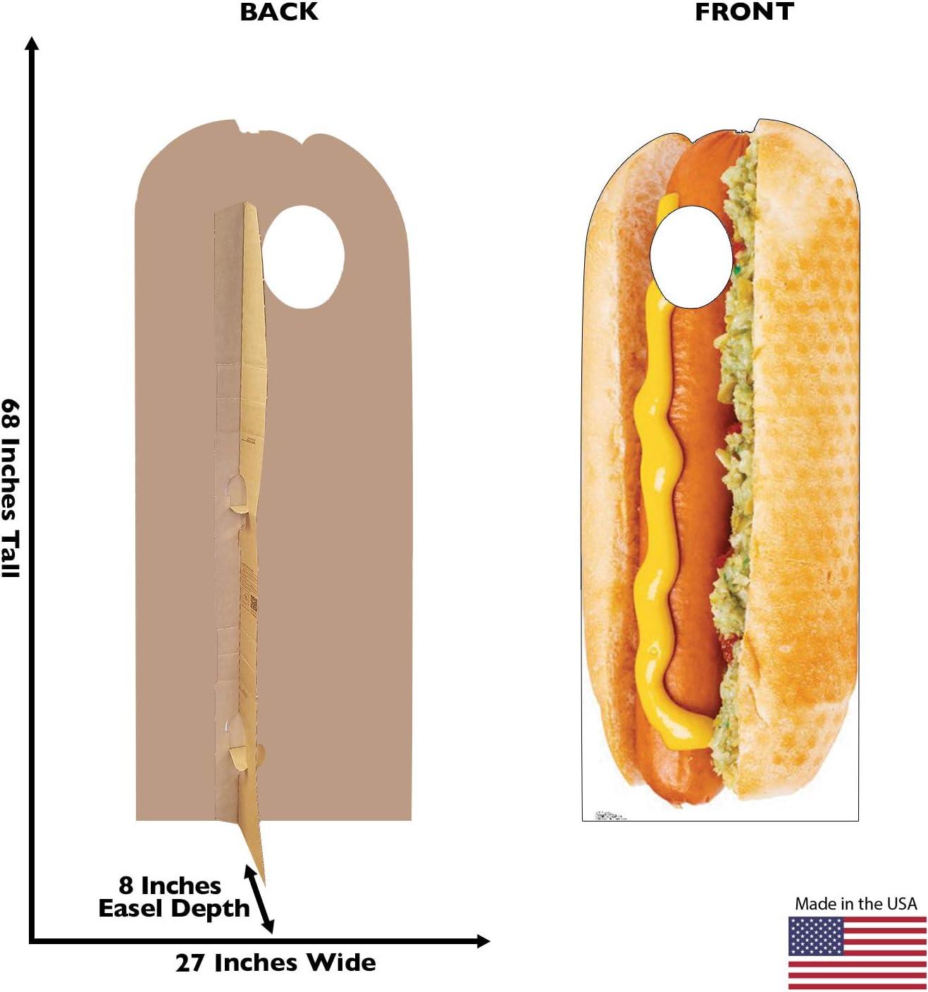 Cardboard People Hot Dog Stand-in Life Size Cardboard Cutout Standup