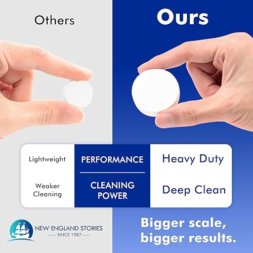 Miniatura 2 de New England Stories Tabletas descalcificadoras limpiadoras para cafeteras  1 año de suministro, fórmula de acción rápida para Nespresso, Keurig,