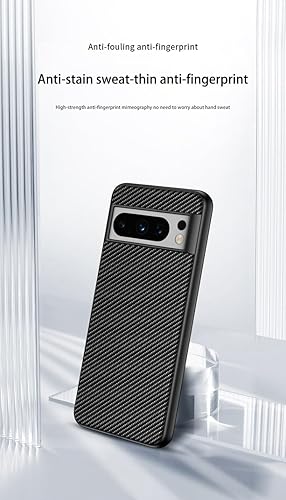 Funda para Google Pixel 8 Pro, alta calidad, material de fibra de carbono, resistente a los arañazos, protección flexible, antideslizante, fibra