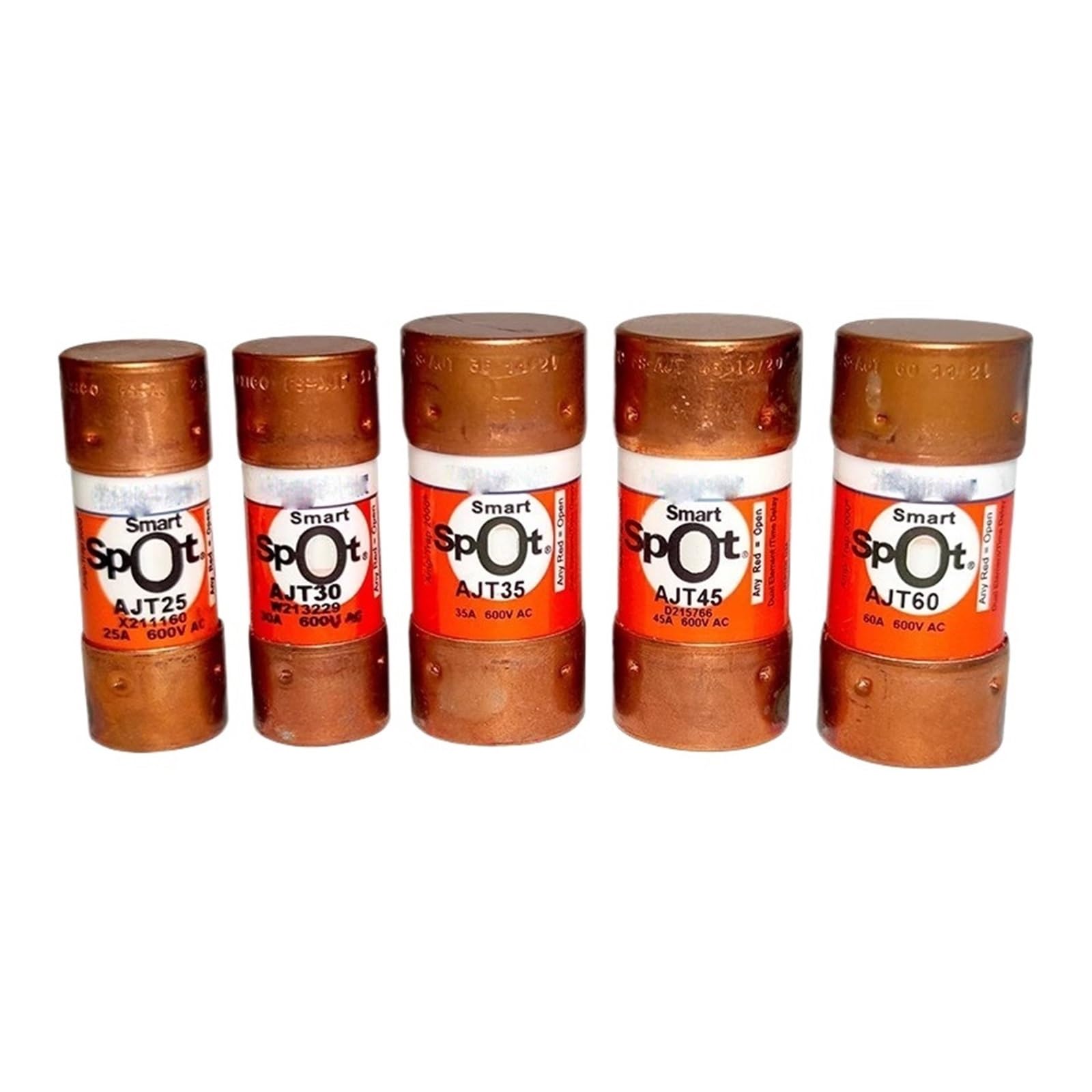 YMUGUEGH 1pcs Fuse AJT10-12-15-20-25-30-35-40-45-AJT50 50A AJT60 60A 600V(AJT40 40A)