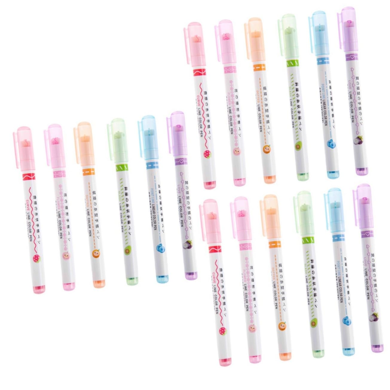 Tofficu 18 Stk Linearer Textmarker Planke Textmarker Fluoreszierender Stift Zeichenstifte Markierungen in Verschiedenen Farben -tintenmarker Expo-marker Plastik
