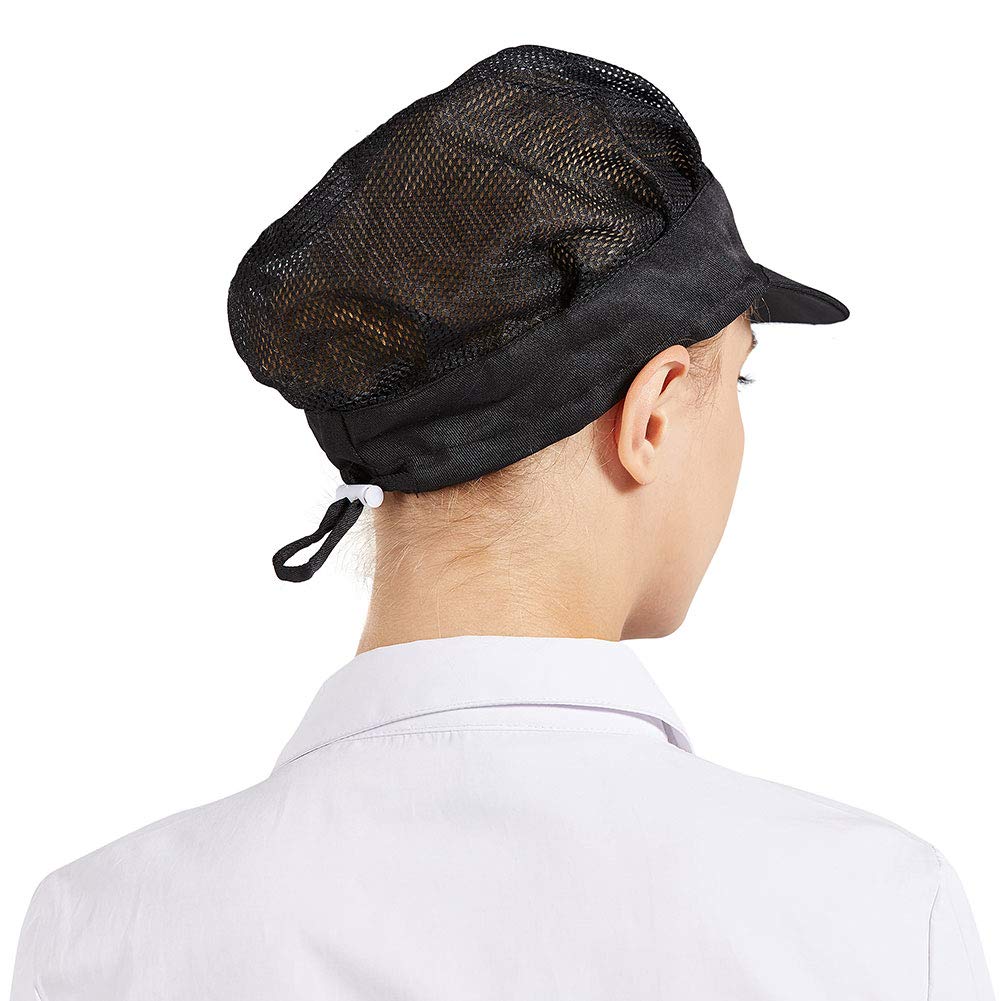 Nanxson 3 Uds Gorro de Chef Unisex Elástico para Cocinero de Cocina y Servicio de Alimentos - Red para el Cabello CF9061