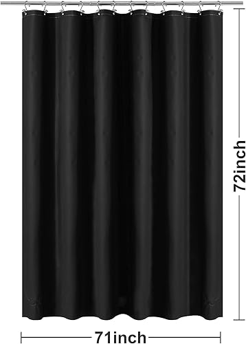 Vista 263 de Barossa Design - Forro de cortina de PEVA para ducha, calidad prémium, sin olor químico, no contiene PVC ni BPA, ligero, tamaño estándar, con 3 Gris