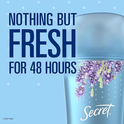 Miniatura 4 de Secret Antitranspirante y desodorante, protección contra la humedad 48 horas, sólido invisible, aroma a lavanda, 2.6 onzas (paquete de 3)