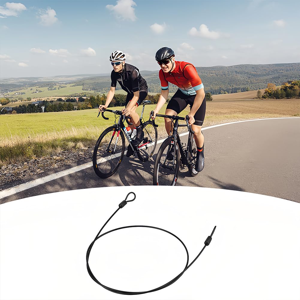 Cavo Di Sicurezza, Cavo Bloccaggio a Doppio Cappio In Acciaio Flessibile Intrecciato 39,4 Pollici con Estremità Anello Catena Bici Per Proteggere Diverse Dimensioni Borse Valigia Bagaglio Bicicletta