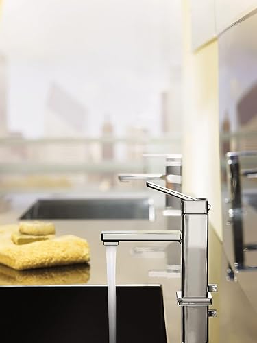 Miniatura 2 de Moen S6710 - Grifo moderno para lavabo de baño con una sola manija de 90 grados, cromado