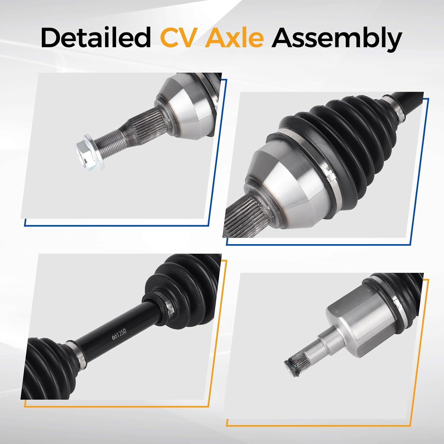 PAROD 661255 661250 Front CV Axle Assembly Fit for 98-09 Buick Allure, 98-04 Oldsmobile Intrigue, Silhouette, 98-08 Pontiac Grand Prix, 99-05 Montana, LaCrosse, Regal, 99-11 Chevy Venture,Monte Carlo