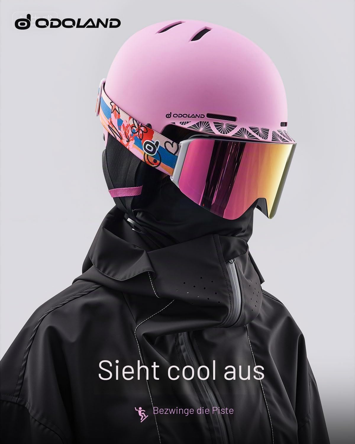 Odoland Skihelm für Erwachsene und Jugend, Snowboardhelm für Herren und Damen, Schneehelm mit Ventilationssystem Abnehmbaren Ohrenpolstern, Brillenkompatibel für Skifahren & Snowboard