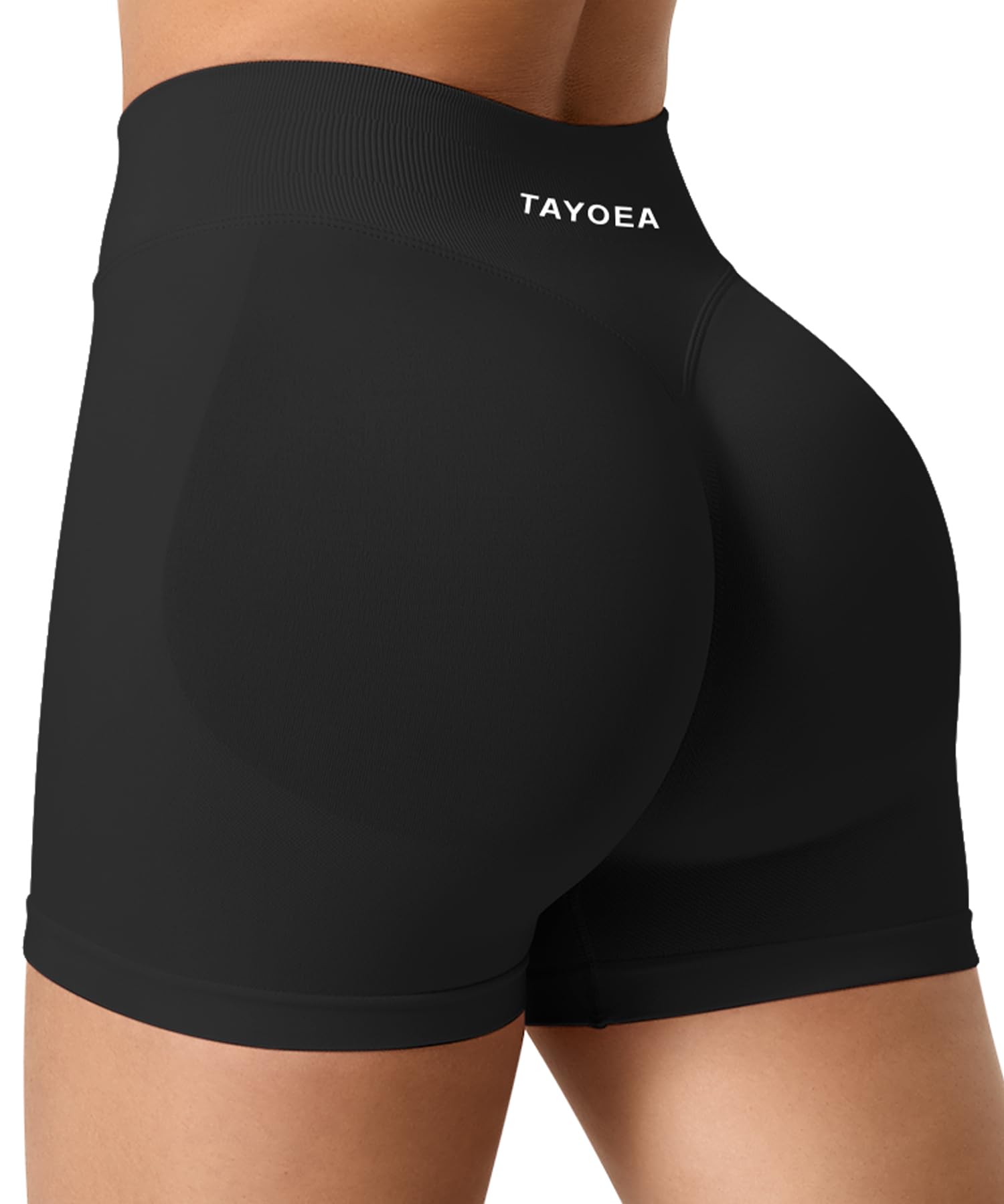 TAYOEA Short de Sport Femme Scrunch Pantalon de Sport Court Push Up Court Butt Lifting Gym Short sans Couture Workoutler Pantalon de Cyclisme - 3