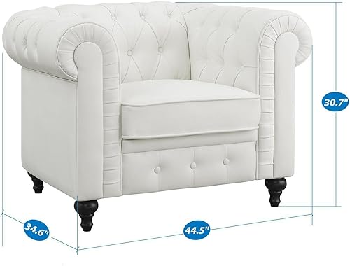 Miniatura 2 de Naomi Home Emery Chesterfield - Juego de sofá color blanco