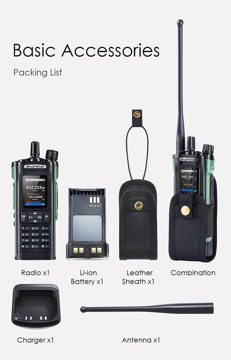 BAOFENG 2025 New 10W Handheld Radio UV-32 Multi Band Walkie Talkie with GPS Wireless Copy Frequency Type-C UV32 Two Way Radio