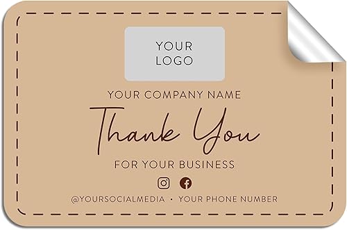 Vista 64 de DayStar Custom Signs & Design, Paquete de 60 calcomanías rectangulares personalizadas de vinilo personalizadas para logotipo de pequeñas empresas