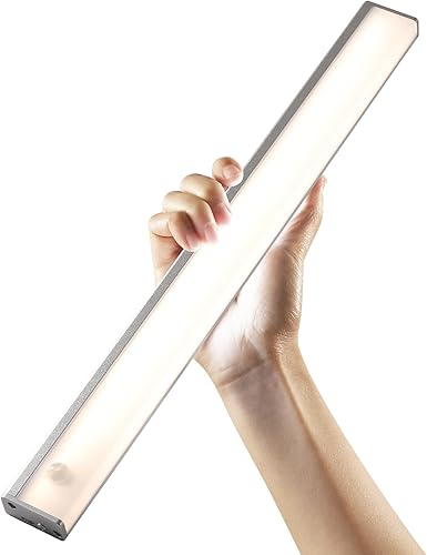 Miniatura 9 de Luces de armario que funcionan con pilas, con sensor de movimiento, activadas, recargables, para debajo del mostrador, luces magnéticas inalámbricas