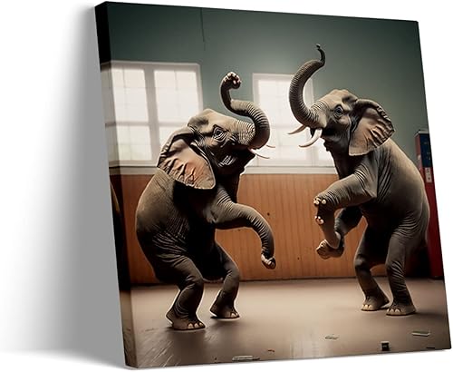 ART Lienzo decorativo de pared para baño, lienzo enmarcado para pared, decoración de pared de baño, divertida decoración de baño para niños,