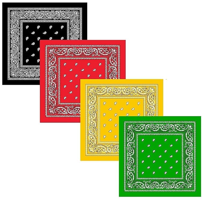 100% Cotton Paisley Printed Novelty Cowboy Bandana Handkerchiefs Multi-purpose For Men and Women-picture-14