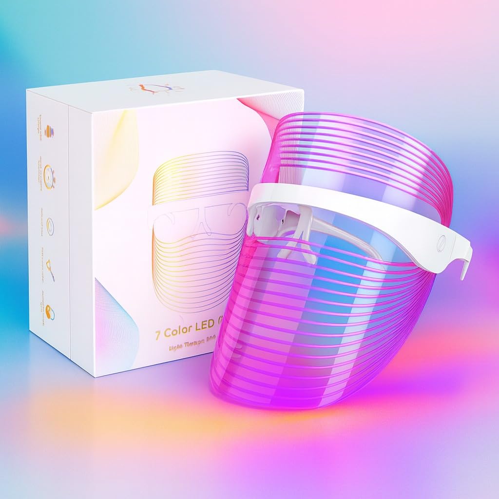 EFTIAAN 7 Color LED Light Therapy Face Mask for Skin Care – Rechargeable LED Facial Mask for Anti-Aging, Wrinkles, and Skin Rejuvenation – Beauty Device for Home Spa-picture-27