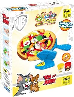لعبة صلصال مع قالب شكل بيتزا لمجموعة توم اند جيري للاطفال من بينجو