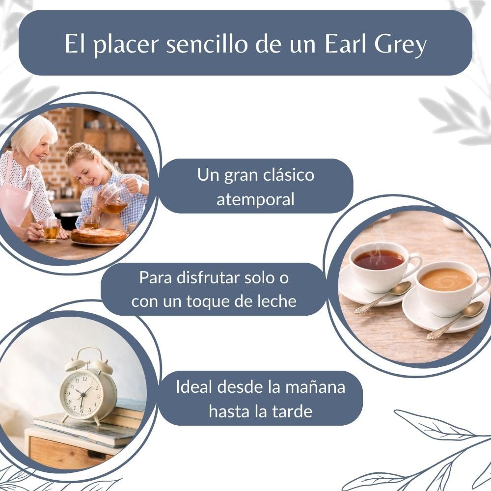 Té Negro Earl Grey Orgánico – Té vegano en hoja suelta, 100 % natural, libre de OGM – Agricultura ecológica – Envasado en Francia – Bolsa de 1 kg (500 tazas)