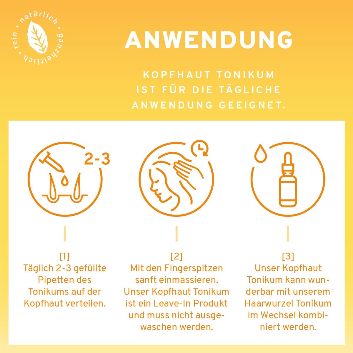 InnoNature Kopfhaut Tonikum für sanfte Pflege bei irritierter, trockener und schuppiger Kopfhaut | 100ml