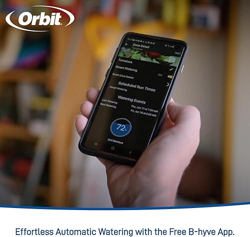 Vista 10 de Orbit 24639 B-hyve XD Temporizador de riego de manguera inteligente de 4 puertos con concentrador Wi-Fi