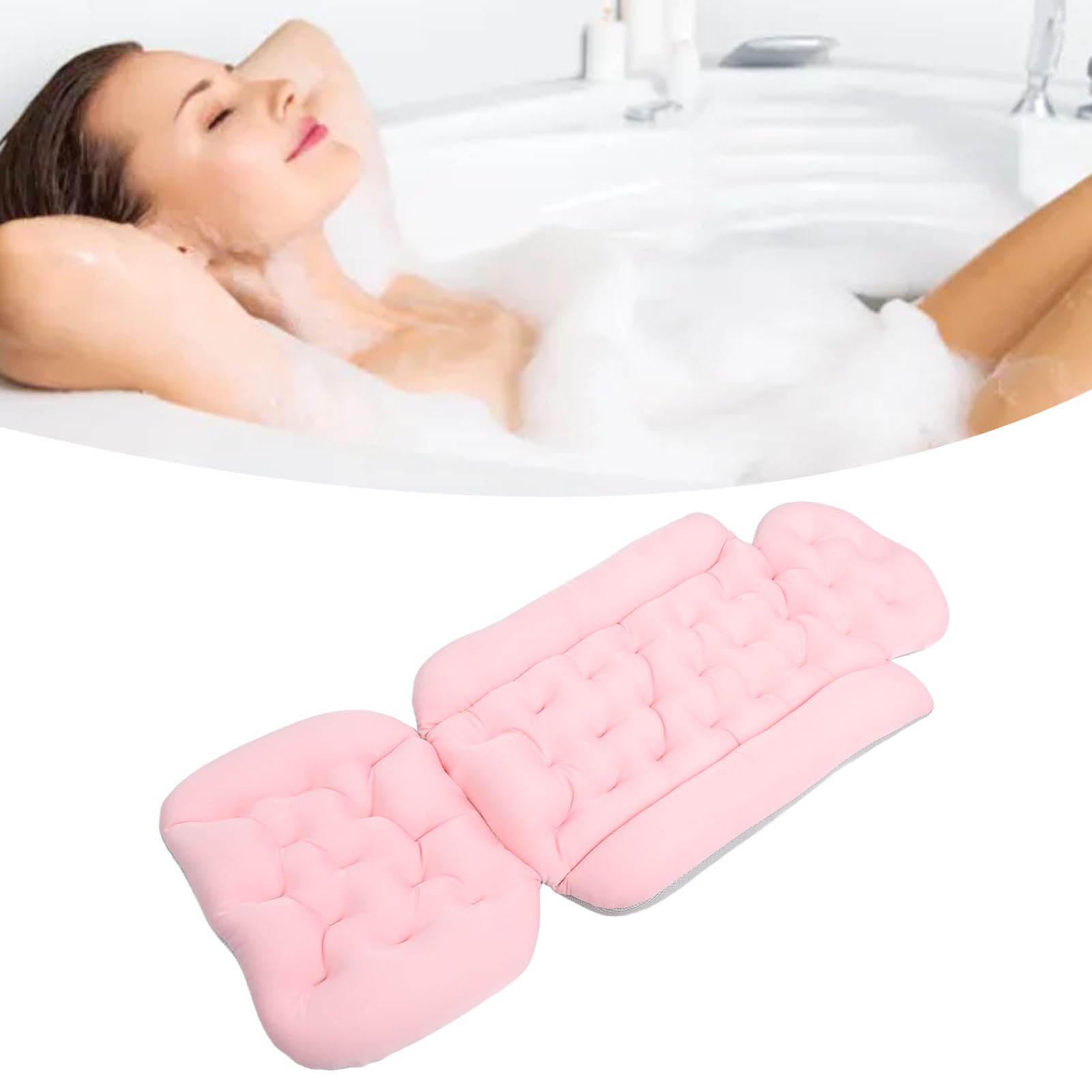 Cuscino da Bagno Completo per Corpo con Design Antiscivolo, per Vasca