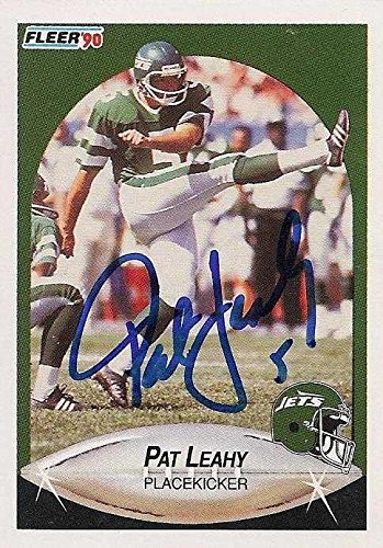 Autograph Warehouse 39469 Pat Leahy Autographed Football Card New York Jets 1990 Fleer No. 364