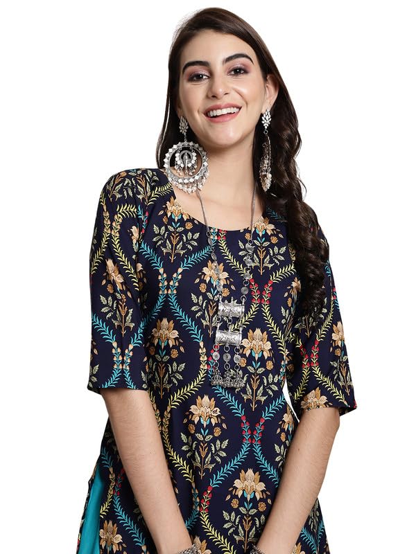 Image of 7Threads Kurti||Kurta for Women||Kurti for Women||Crepe Kurta||Kurti||Kurti Crepe for Women||Crepe Kurtis for Women||Kurtis for Women Kurtis for Women (Pack of 2)