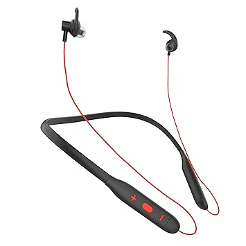 Techfire Tune 200 Wireless Bluetooth In Ear Neckband Headphone with Mic (Red)