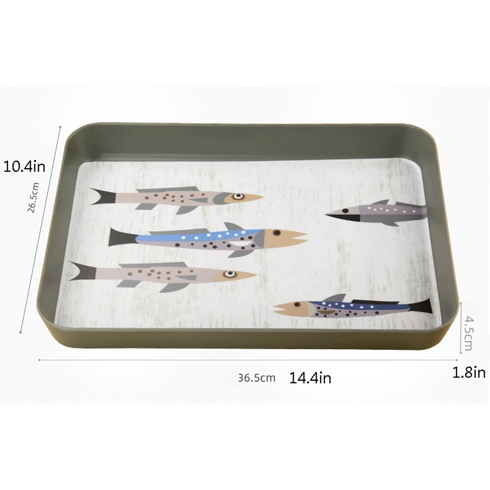 RWRAPS Bandeja de Mesa de Centro Elegante Bandeja Rectangular Adecuada para Servir Aperitivos, Aperitivos, postres con Patrones para Hacer Delicatessen, Bandeja para Servir Desayuno (Colo (Dorado)