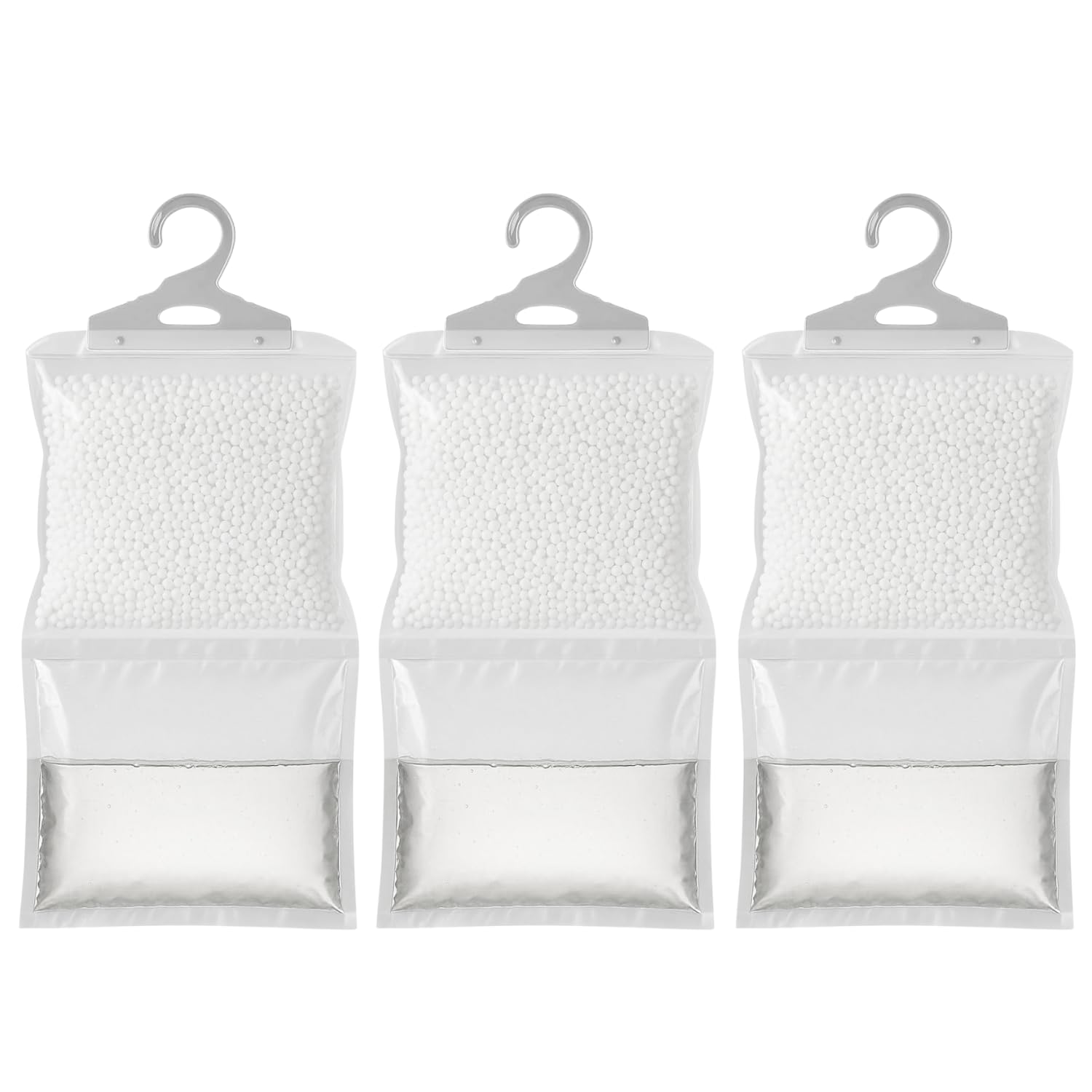 Marco Paul Pack Of 3 Wardrobe Dehumidifier Hanging Bags - Unscented Disposable Dehumidifiers For Home - Long Lasting Odour Eliminator & Condensation Absorbers - Hanging Dehumidifiers For Wardrobes