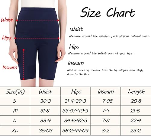 Miniatura 8 de Harssidanzar Pantalones cortos de maternidad para mujer, cómodos, para entrenamiento, yoga, embarazo, pantalones cortos de verano SL101US