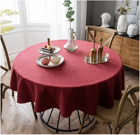 Amazon Ziv Nat テーブルクロス 円形 厚手 北欧 無地 コットン 撮影背景 円卓カバー 食卓カバー 和風 かわいい オシャレ 赤 レッド 直径0cm 直径140 150cmの円卓に勧め テーブルクロス オンライン通販