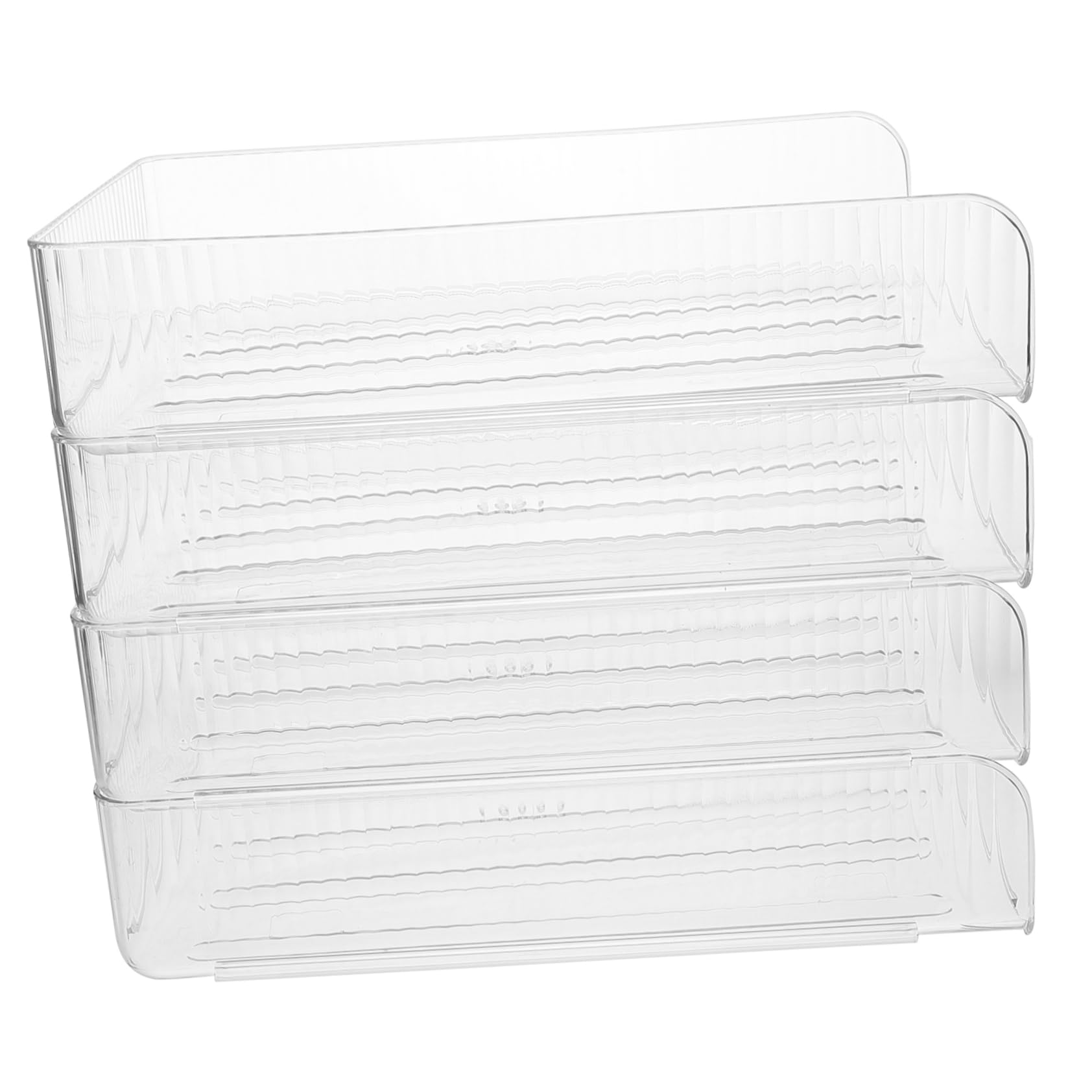Organizador de Archivos Transparente de Escritorio, 4 Piezas Apilables