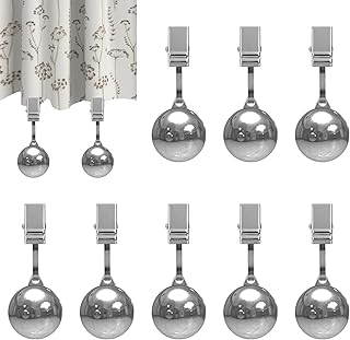 10 Pack Heavy Tablecloth Weights, Stainless Steel Balls with Metal Clips...