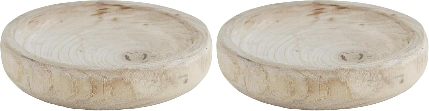 Santa Barbara Design Studio Table Sugar Paulownia Wood Bowl, Small, Natural