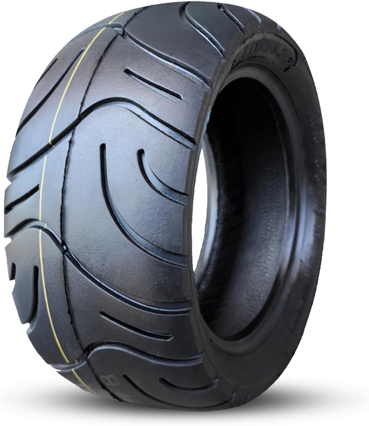 130/50-8 Scooter Tire, Tubeless Tires with Angled Valve, Puncture Proof Anti-Slip Replacement Rubber Tire, for All Kinds of Road