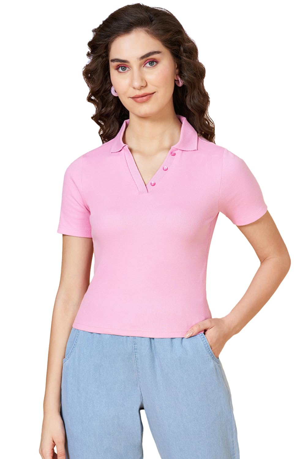 people by pantaloons Women's Cotton Solid Slim Fit Top-picture-40
