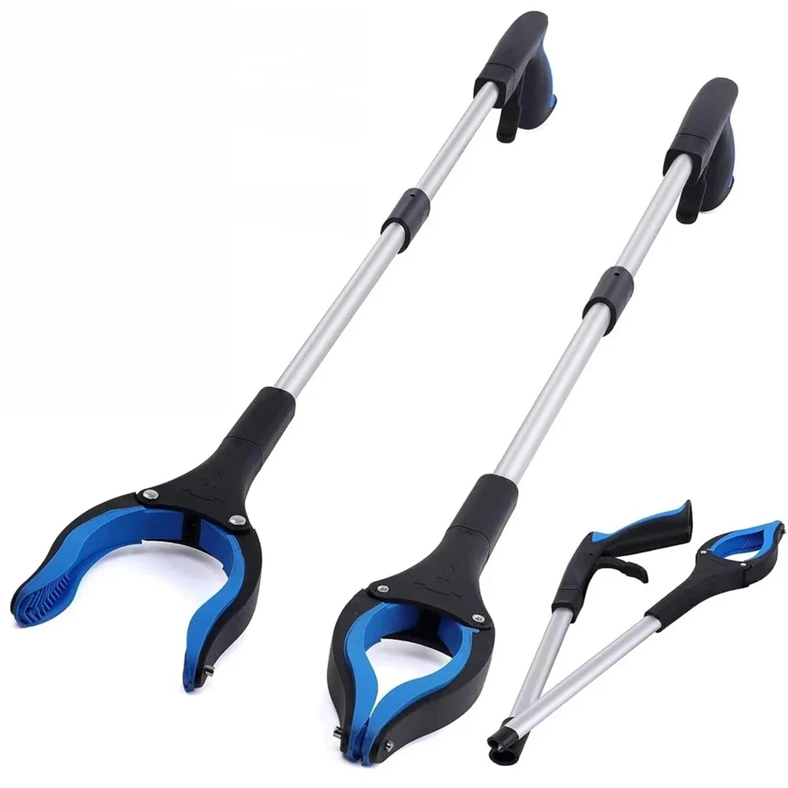 Herramienta de Agarre Reacher, recogedores Plegables for Personas Mayores, Ligero, Extra Largo, práctico, recogedor Basura, Herramientas Recogida para Jardín(Blue)