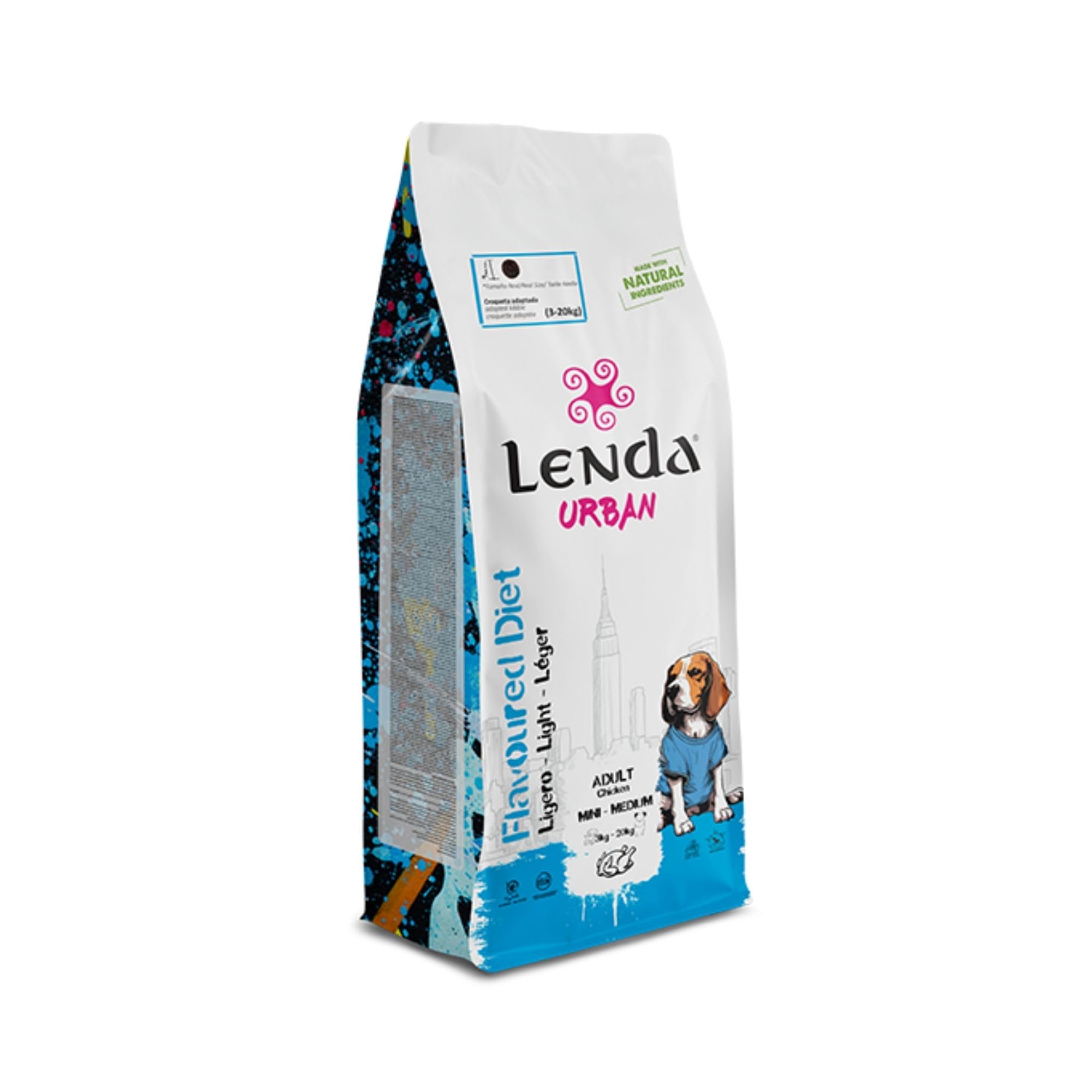 Lenda Urban Diet/Light Kurczak 10 kg – Karma sucha dla psów małych i średnich ras – Formuła miejska – 1 szt.