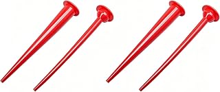 4Pcs Sausage Caulking Gun Nozzle Plastic Caulking Applicator Nozzles Tip Red Caulk Extension Nozzle