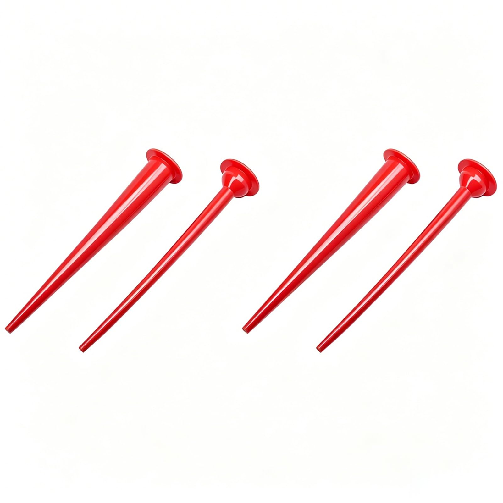 Ozxno Red 4Pcs Sausage Caulking Gun Nozzle Plastic Caulking Applicator Nozzles Tip Caulk Extension Nozzle