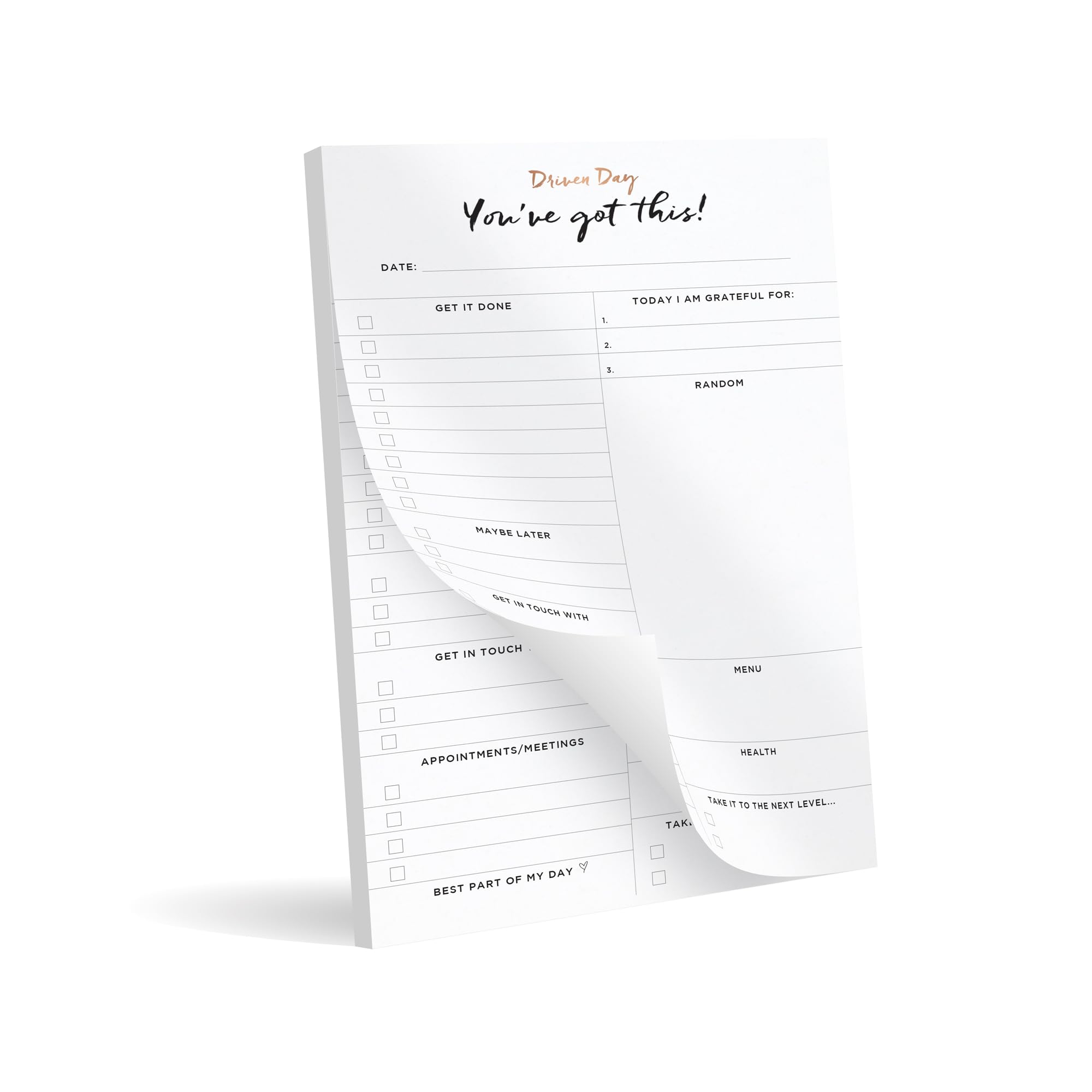Driven Day Daily Agenda Pad