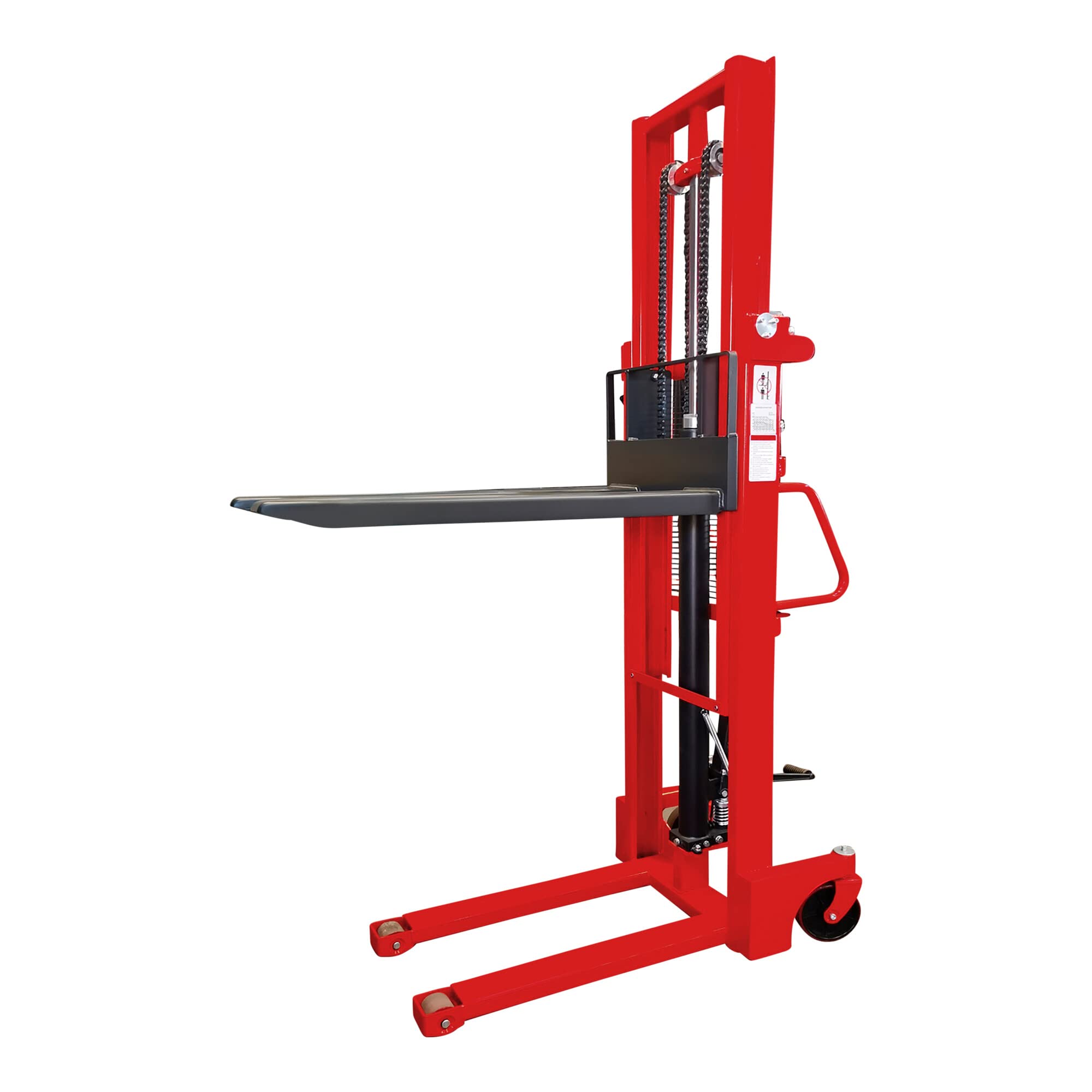 STIER Hydraulik-Stapler, Tragkraft 1000kg, Hubhöhe 2500mm, Qualitäts-Hydraulikpumpe, Profil-Stahlkonstruktion