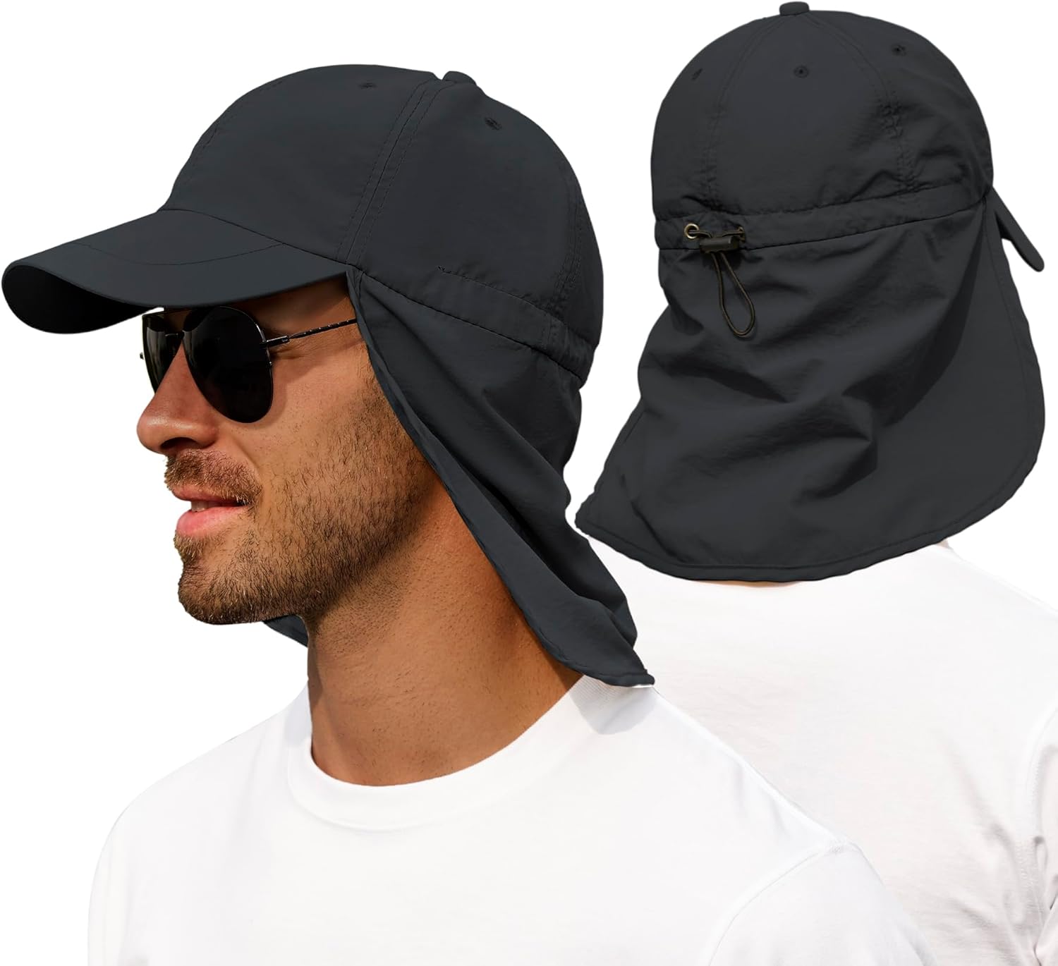 Zando UPF 50+ Waterproof Sun Hats with Neck Flap for Outdoor Activities