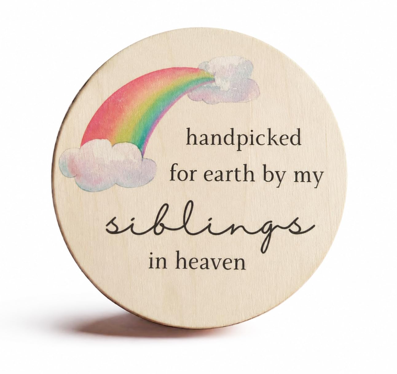 Handpicked By My Siblings in Heaven Pregnancy Announcement Rainbow Baby Sign