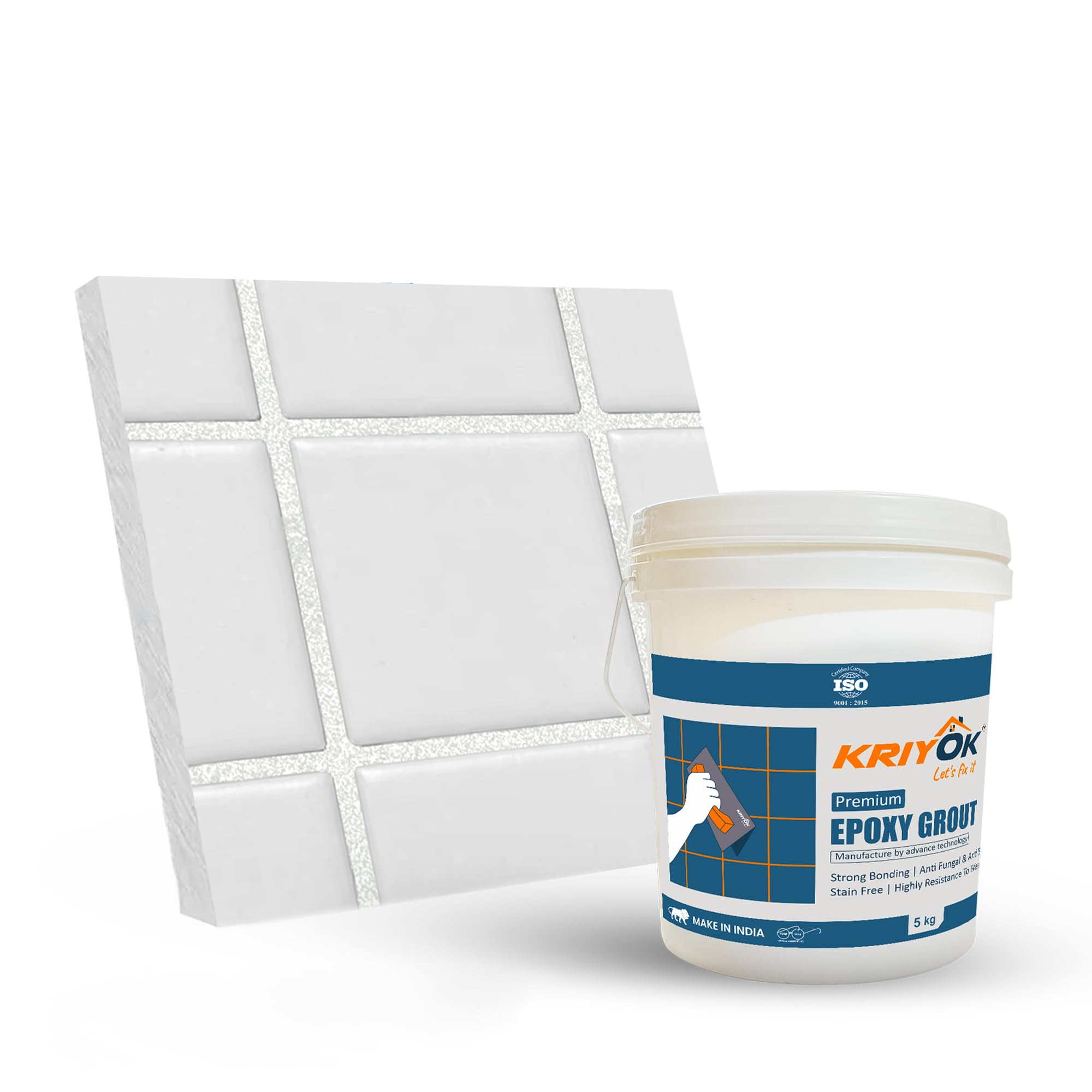 KRIOK Premium Epoxy Grout - Durable, Stain Free Tile Grout | Silver Glitter Tiles Epoxy Grout (Silver Shadow - 5 Kg) (B0CLV6BBBZ) Amazon Price History, Amazon Price Tracker